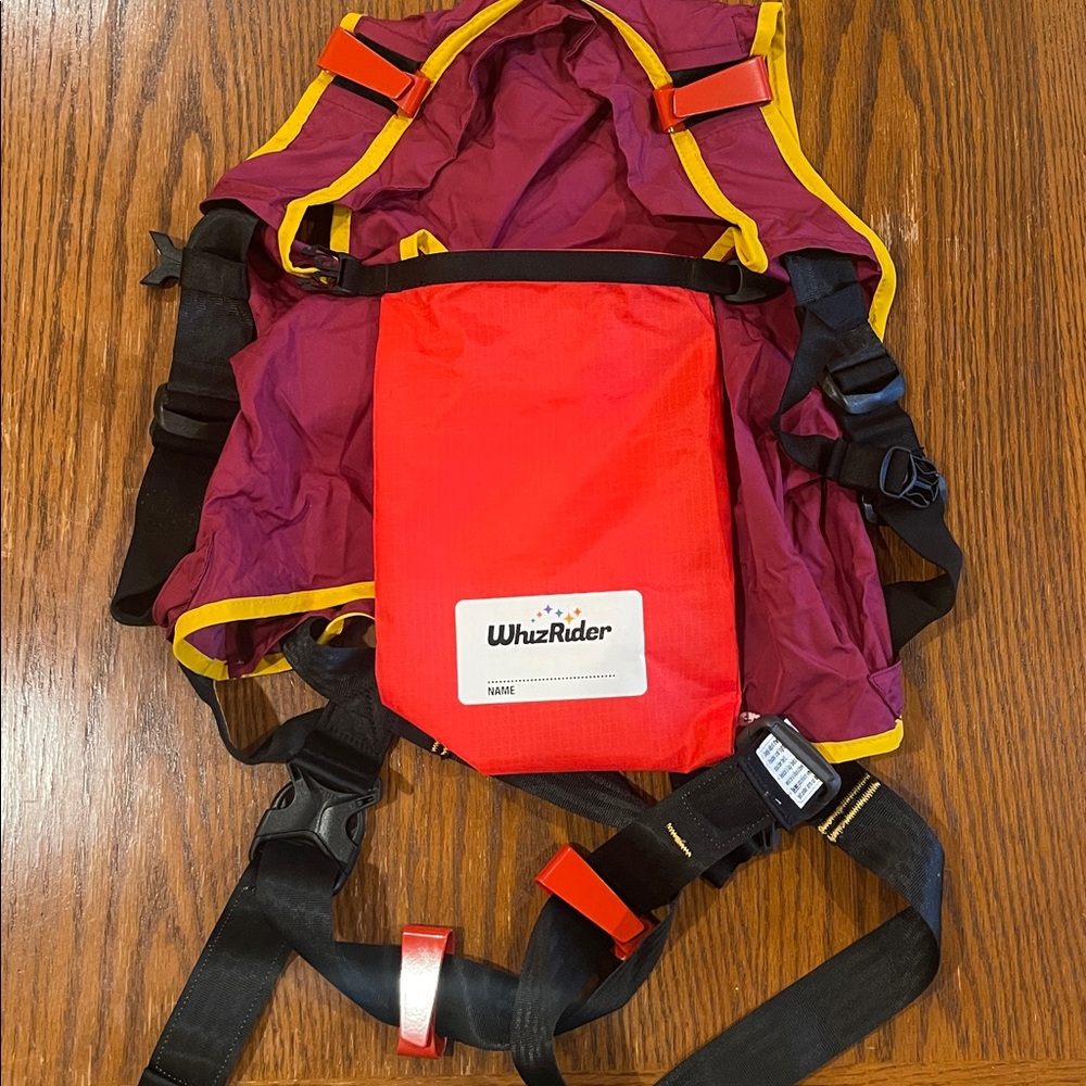 WhizRider Red and Purple Safety Harness size LARGE